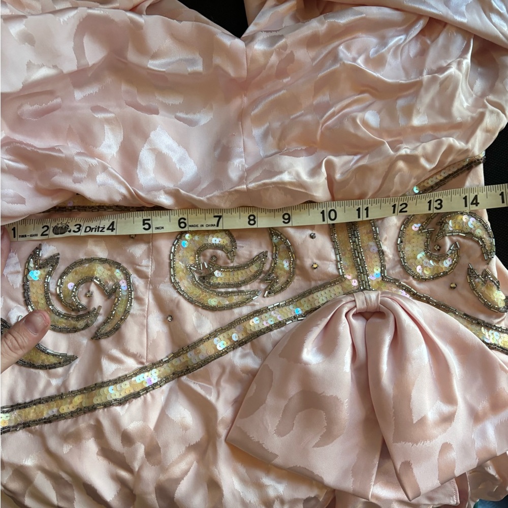 Pink Silk Cache Leopard Dress with beading - Picture 6 of 7